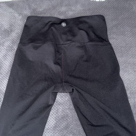 Gaiam Black Mesh Panel High-Rise Active Leggings Small Yoga Workout‎ Stretch - Picture 3 of 7